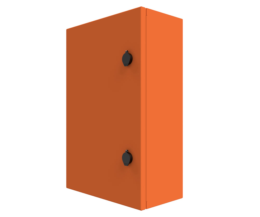 X15 Orange Powder Coated, Galvanised Mild Steel Enclosure 600Hx400Wx200D - 1.5mm