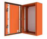 X15 Orange Powder Coated, Galvanised Mild Steel Enclosure 600Hx600Wx200D - 1.5mm