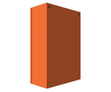 X15 Orange Powder Coated, Galvanised Mild Steel Enclosure 600Hx600Wx200D - 1.5mm