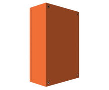 Load image into Gallery viewer, X15 Orange Powder Coated, Galvanised Mild Steel Enclosure 600Hx600Wx200D - 1.5mm
