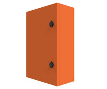 Load image into Gallery viewer, X15 Orange Powder Coated, Galvanised Mild Steel Enclosure 600Hx600Wx200D - 1.5mm
