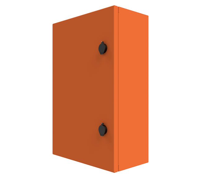 X15 Orange Powder Coated, Galvanised Mild Steel Enclosure 600Hx600Wx200D - 1.5mm