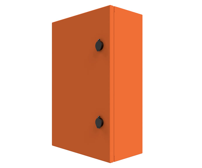 X15 Orange Powder Coated, Galvanised Mild Steel Enclosure 800Hx600Wx200D - 1.5mm -Discont (Stock)