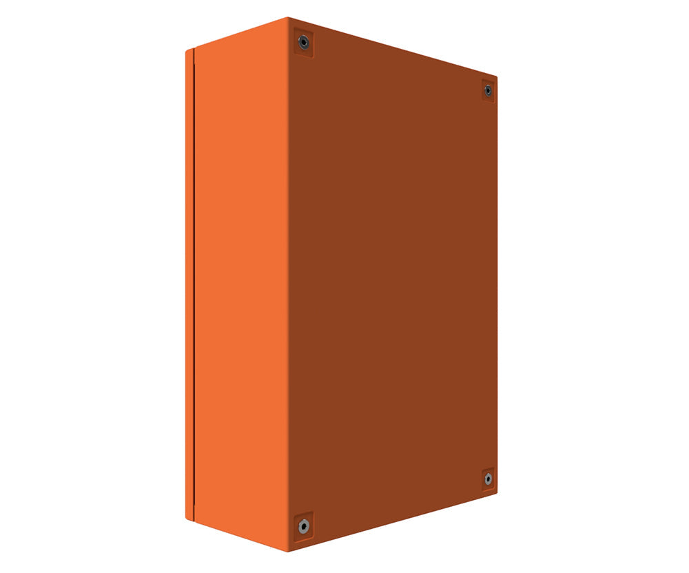 X15 Orange Powder Coated, Galvanised Mild Steel Enclosure 800Hx600Wx250D - 1.5mm