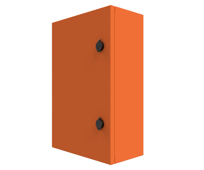 X15 Orange Powder Coated, Galvanised Mild Steel Enclosure 800Hx600Wx250D - 1.5mm