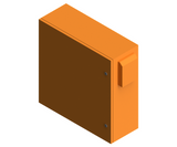 X15 Orange Mild Steel Vent Hood - 245Hx178Wx50D (Fit 148x148 on 200D Enclosure)