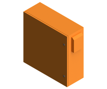 Load image into Gallery viewer, X15 Orange Mild Steel Vent Hood - 245Hx178Wx50D (Fit 148x148 on 200D Enclosure)
