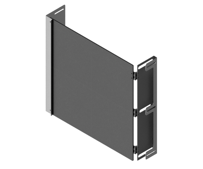 Type X Black Meter Panel - To fit 1200x800 Sloping Roof External Hinge Enclosure - POA