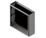 Type X Black Meter Panel - To fit 600Hx600W Sloping Roof External Hinge Enclosure - POA