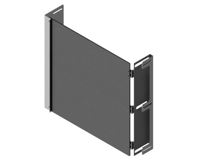Type X Black Meter Panel - To fit 600x600 Sloping Roof External Hinge Enclosure - POA