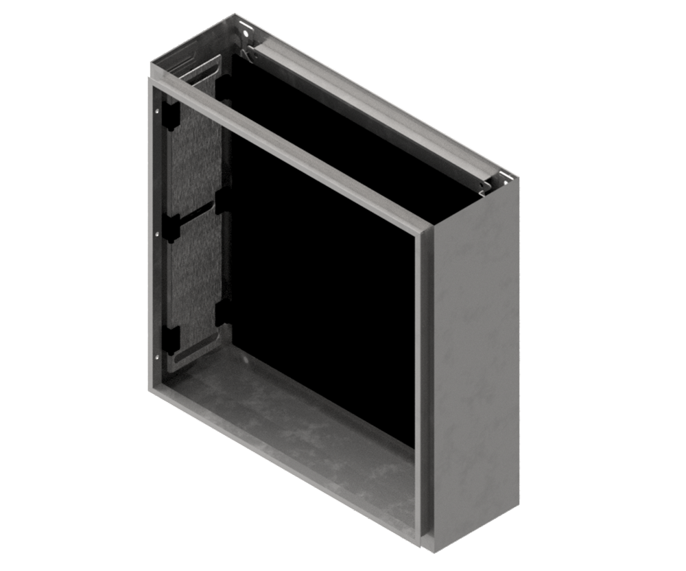 Type X Black Meter Panel - To fit 800Hx600W Sloping Roof External Hinge Enclosure - POA